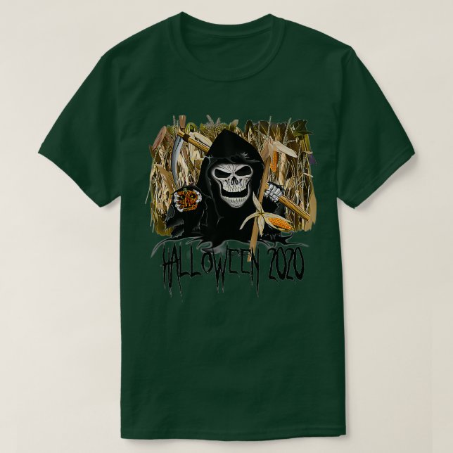 Halloween 2020 Grim-Sensenmann T-Shirt (Design vorne)