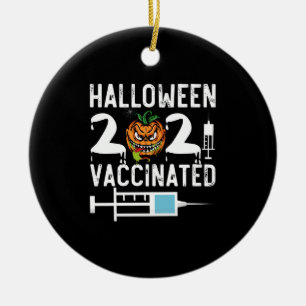 Halloween 2021 Geimpft Lustiger Kostüm Keramik Ornament