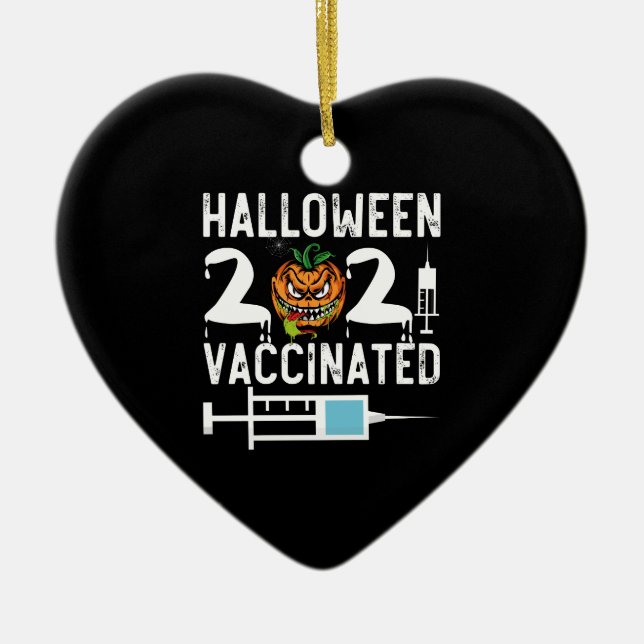 Halloween 2021 geimpftes Sonnenkostüm Keramik Ornament (Vorne)