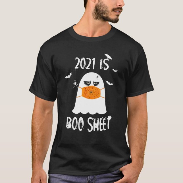 Halloween 2021 ist Boomschild Funny Angry Ghost T-Shirt (Vorderseite)