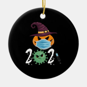 Halloween 2021 Kürbis-Maske Lustige Party Keramik Ornament