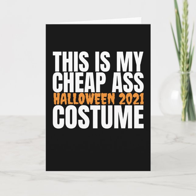 Halloween 2021 - Witziges Halloween-Kostüm Karte (Vorderseite)