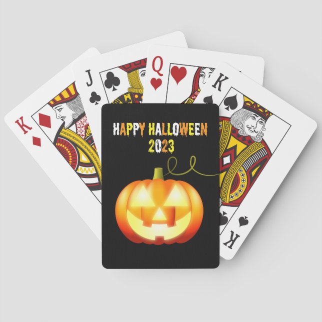 Halloween 2023 Pumpkin Spielkarten (Rückseite)