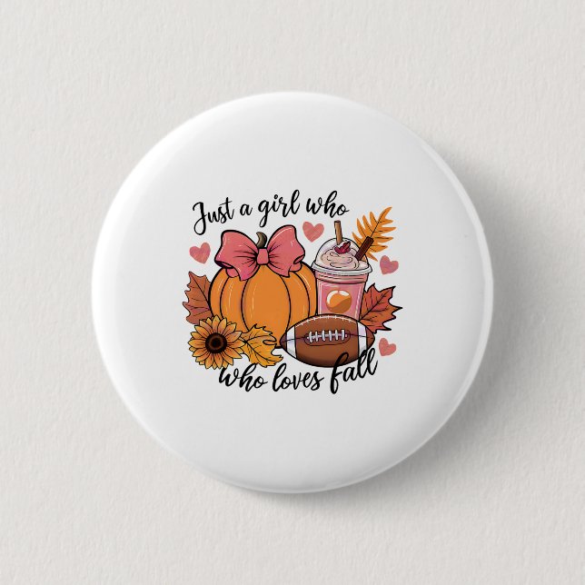 Halloween 2024 nur ein Mädchen, das Lieben fallen  Button (Vorderseite)