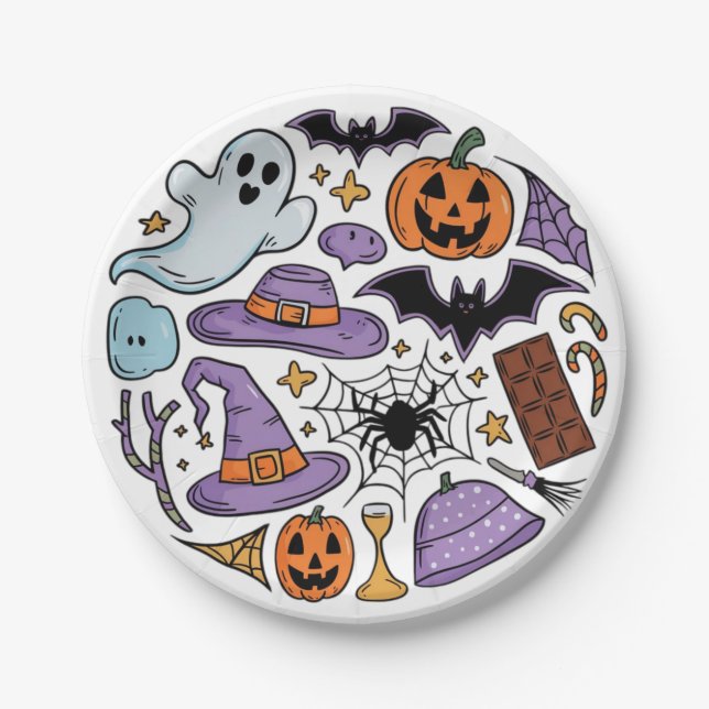 Halloween 2024 pappteller (Vorderseite)