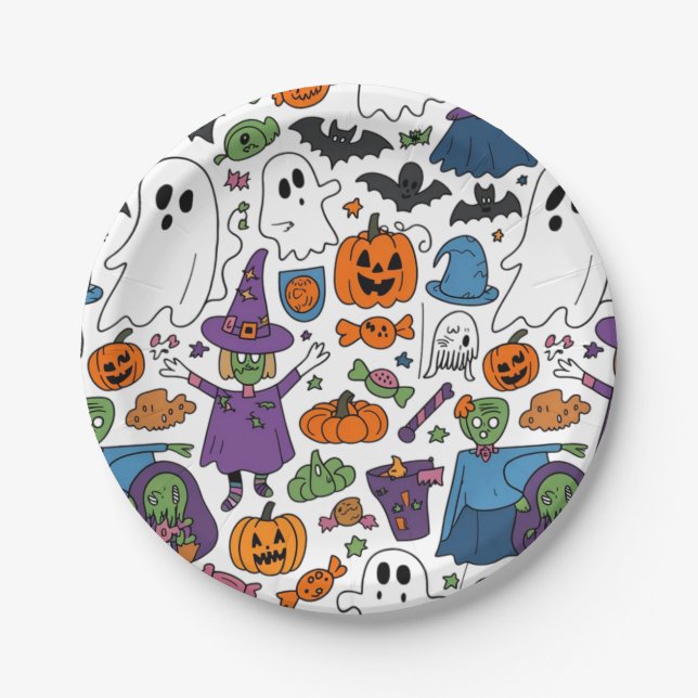 Halloween 2024 pappteller (Vorderseite)