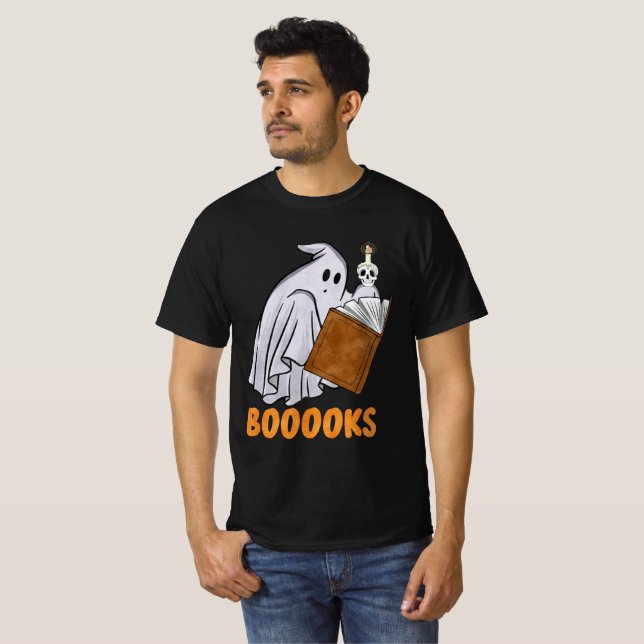 Halloween 2024: T Shirt eines Geistes in einem Buc (Vorne ganz)
