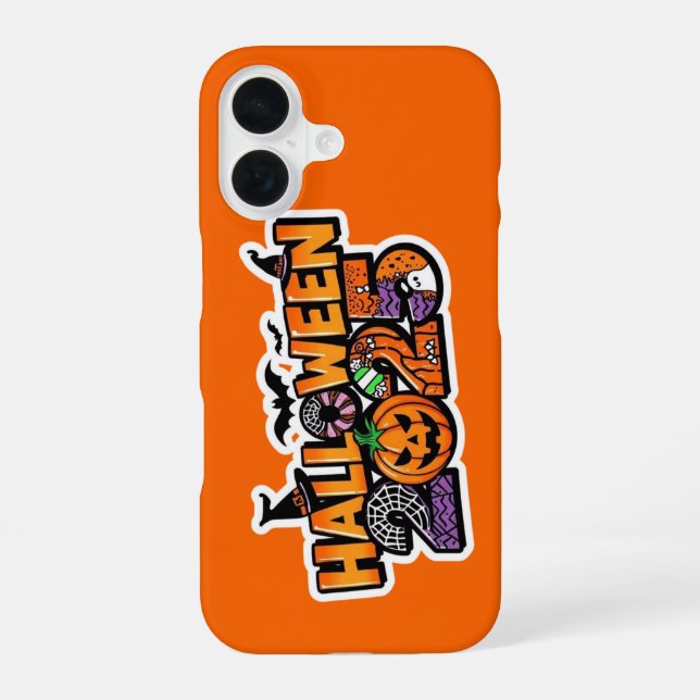 Halloween 2025 Magic – Festive Pumpkin iPhone 16 Hülle (Rückseite)