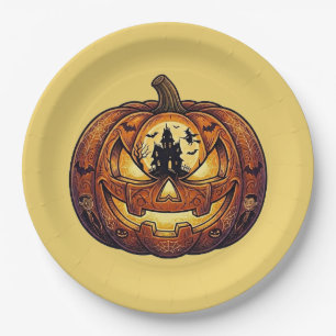 Halloween 23cm rund pappteller