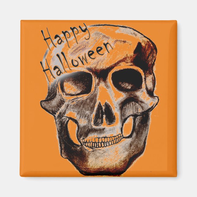 Halloween 2 Inch Square Magnet (Vorne)