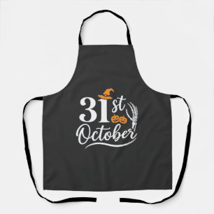 Halloween 31. Oktober Kürbis Hexenhut Design_1 Schürze