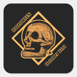 Halloween 31. Oktober Quadratischer Aufkleber