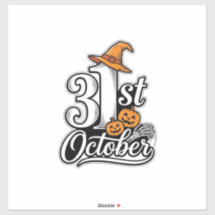Halloween 31. Oktober Typografie-Shirt-Design_1 Aufkleber