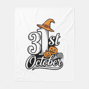 Halloween 31. Oktober Typografie-Shirt-Design_1 Fleecedecke