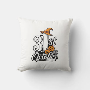 Halloween 31. Oktober Typografie-Shirt-Design_1 Kissen