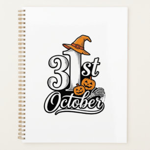 Halloween 31. Oktober Typografie-Shirt-Design_1 Planer