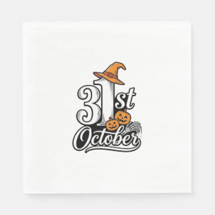 Halloween 31. Oktober Typografie-Shirt-Design_1 Serviette