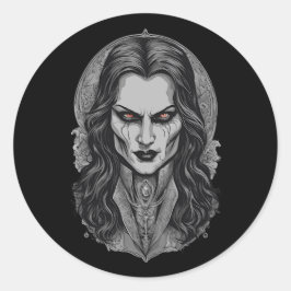 Halloween 3 vampire, beängstigend, erschreckend, v runder aufkleber