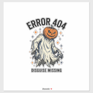 Halloween 404 Kostüm Kürbis Geist Fehler Design_1 Aufkleber