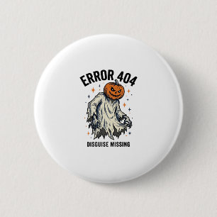 Halloween 404 Kostüm Kürbis Geist Fehler Design_1 Button