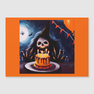 Halloween 4 - Geburtstag Magnetkarte