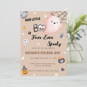 Halloween 4. Geburtstag Vier mal eine unheimlich s Einladung