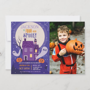 Halloween 4. Ghosts Vier-House-Party-Foto Vier Einladung