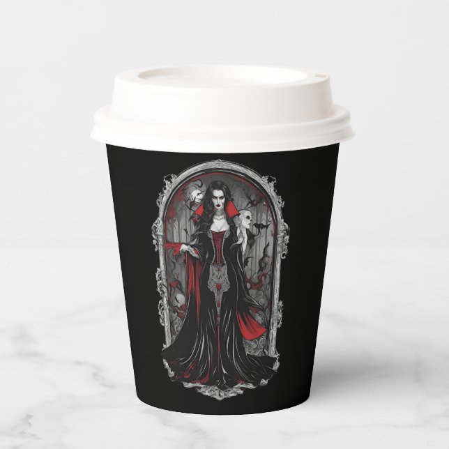 Halloween 4 Vampire, lustiges, beängstigendes Mons Pappbecher (Vorderseite)