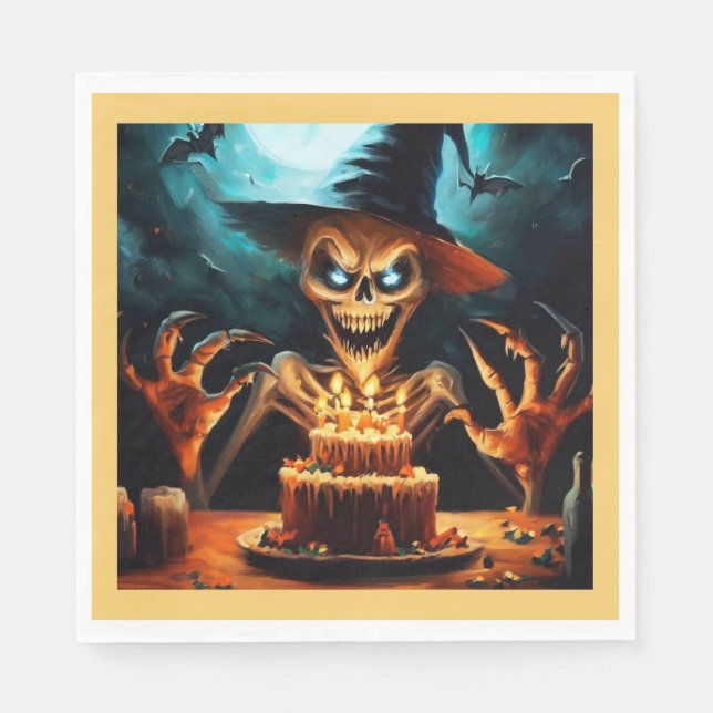 Halloween 6 - Geburtstag Serviette (Vorderseite)