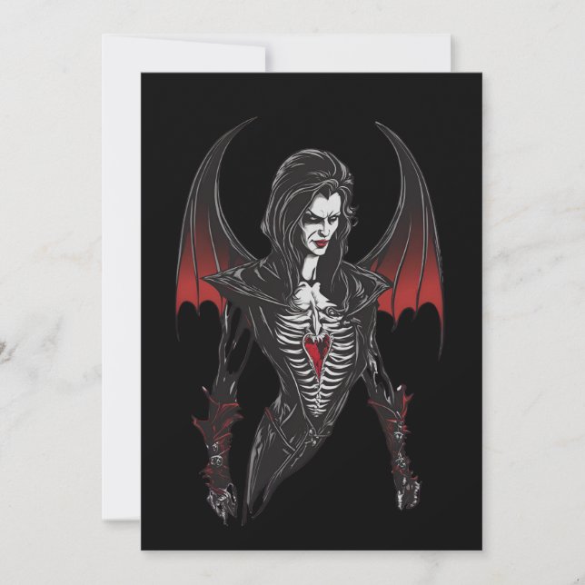 Halloween 6 vampire, b, beängstigendes Monster, Ho Einladung (Vorderseite)