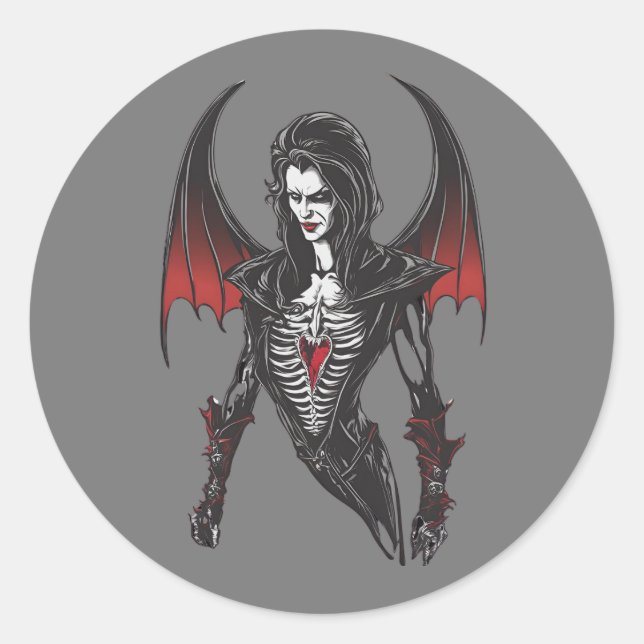 Halloween 6 Vampire, lustig, erschreckend, Vampire Runder Aufkleber (Vorderseite)