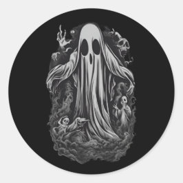 Halloween 8 spirit, furchtbar, spukhaft, beängstig runder aufkleber