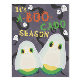 Halloween A-BOO-Cado Spooky Niedlich Avocado Ghost Poster