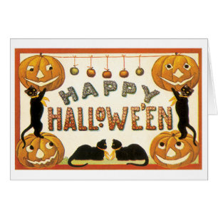 Halloween à l'ancienne, chats noirs
