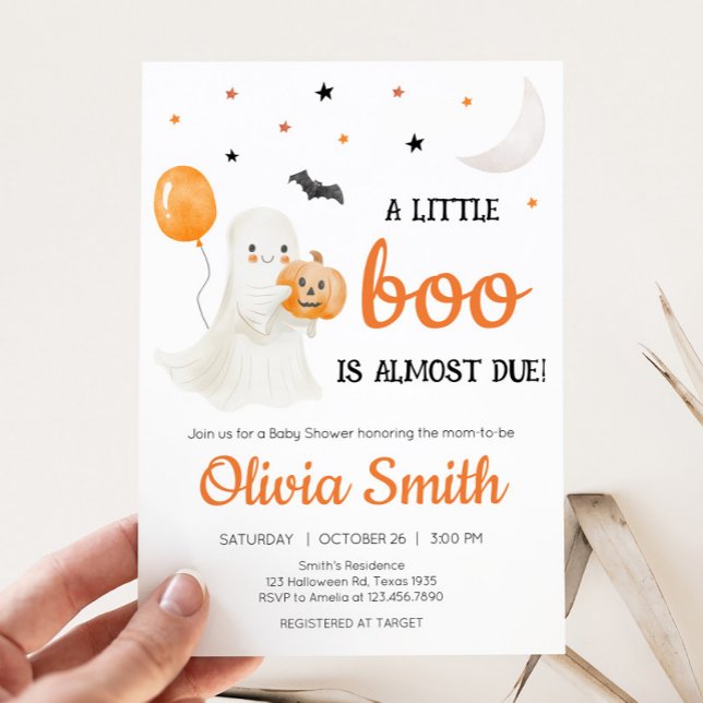 Halloween A Little Boo ist fast die passende Kinde Einladung (A Little Boo Baby Shower Invitation )
