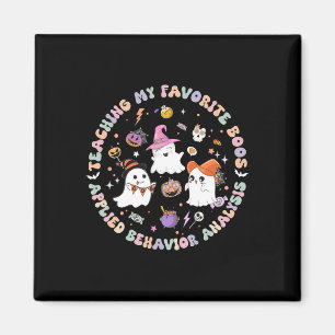 Halloween Aba Bcba Rbt Behavior Analyst Ghost Neur Magnet