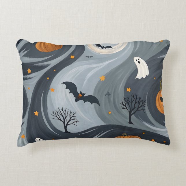 Halloween-Abend Dekokissen (Vorderseite)