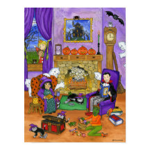 Halloween Abend. Halloween Poster für Kinder.