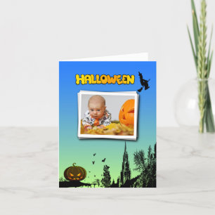 Halloween Abenddämmerung mit Hexenrahmen hinzufüge Karte