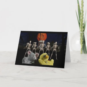 Halloween-Abenteuer. Grußkarte Karte