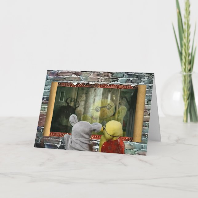 Halloween-Abenteuer. Grußkarte Karte (Vorderseite)