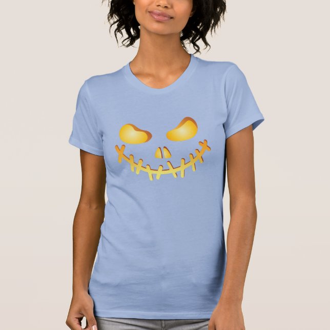 Halloween Abstrakt Art Face Trick oder Treff T-Shirt (Vorderseite)