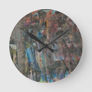 Halloween Abstrakt Beängstigend Zombie Round Clock Runde Wanduhr