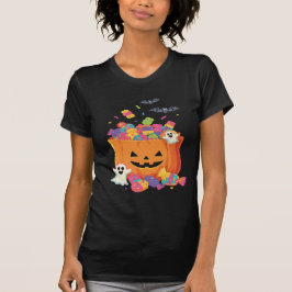 Halloween Abstrakte dunkle Textur Nahtloses Design T-Shirt