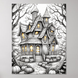 Halloween Aduloring Poster