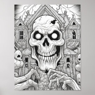 Halloween Aduloring Poster