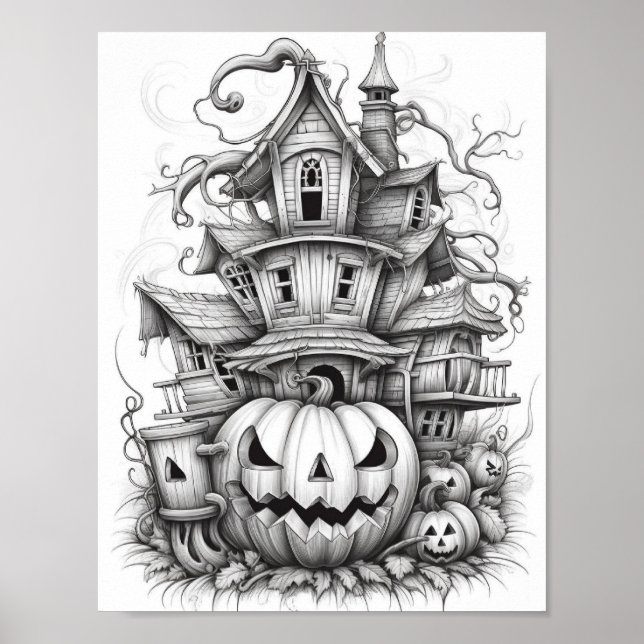 Halloween Aduloring Poster (Vorne)