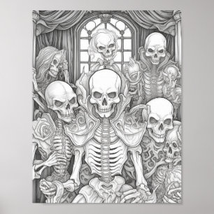 Halloween Aduloring Poster