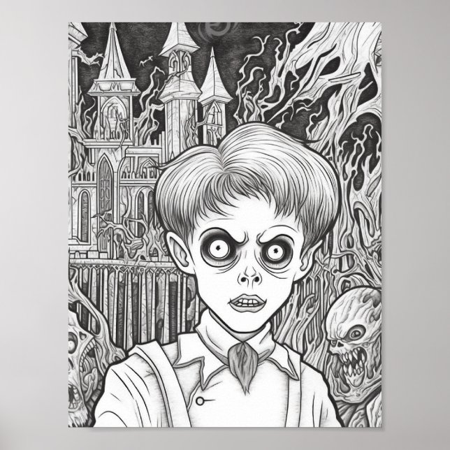 Halloween Aduloring Poster (Vorne)