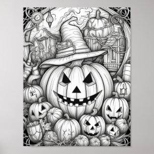 Halloween Aduloring Poster